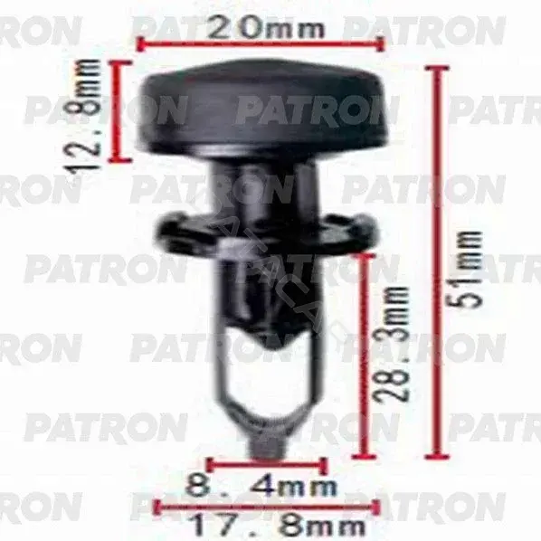 Клипсы, фиксаторы, зажимы PATRON P37-1381