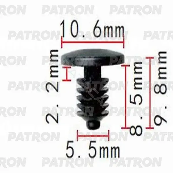 Клипсы, фиксаторы, зажимы PATRON P37-1387