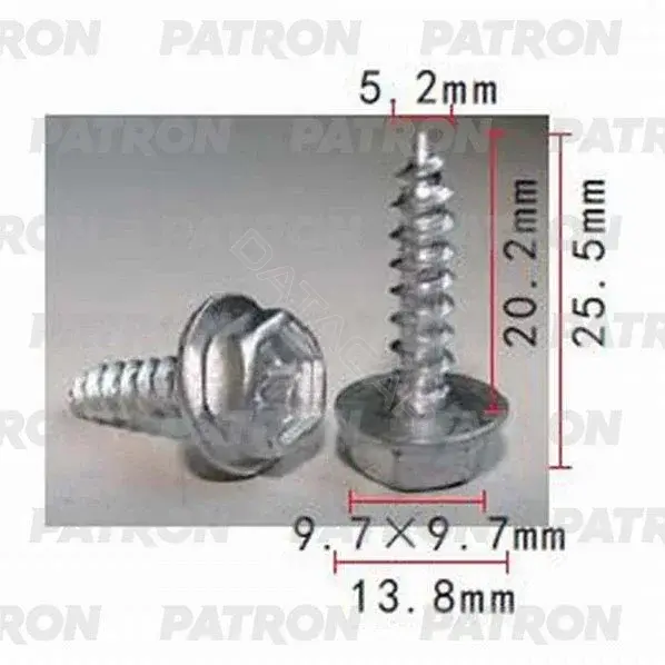 Клипсы, фиксаторы, зажимы PATRON P37-1435
