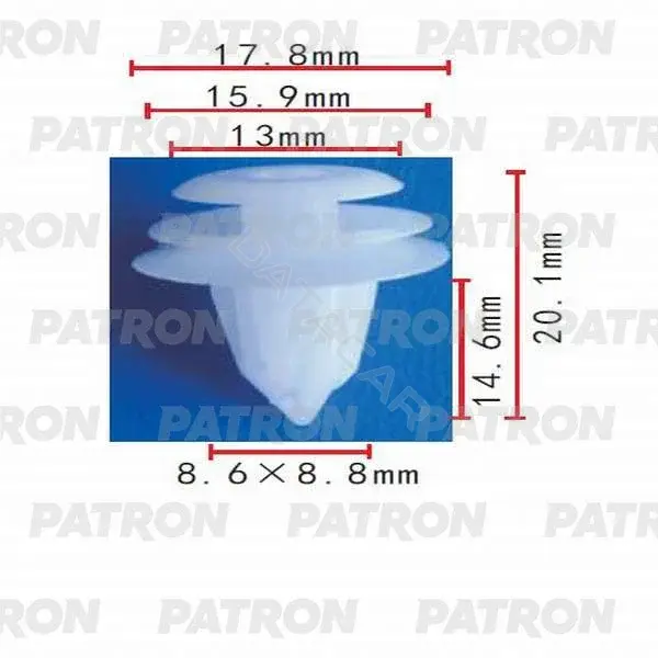 Клипсы, фиксаторы, зажимы PATRON P37-0053A