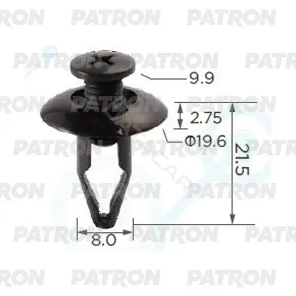 Клипсы, фиксаторы, зажимы PATRON P37-0079A