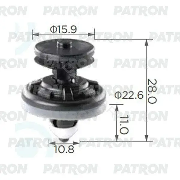 Клипсы, фиксаторы, зажимы PATRON P37-0255A