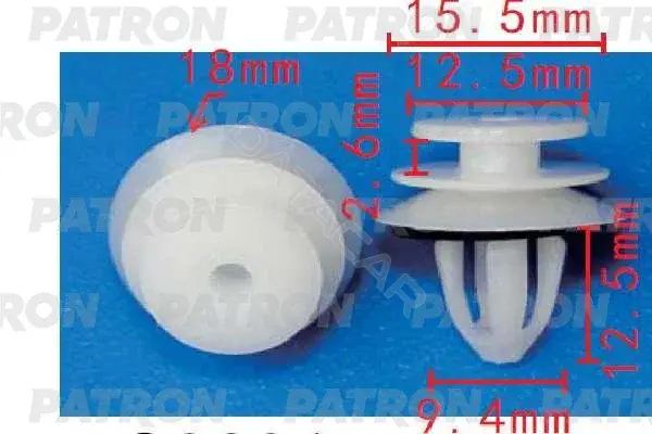Клипсы, фиксаторы, зажимы PATRON P37-1454