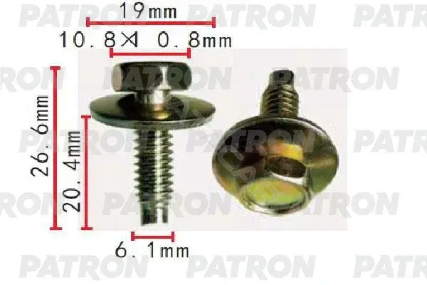 Клипсы, фиксаторы, зажимы PATRON P37-1482