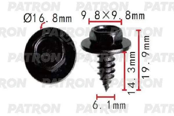 Клипсы, фиксаторы, зажимы PATRON P37-1503
