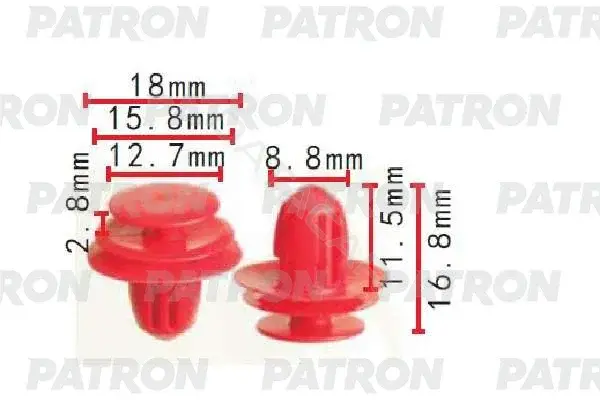 Клипсы, фиксаторы, зажимы PATRON P37-1507