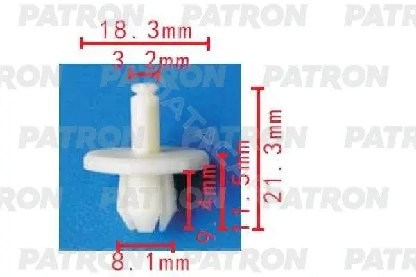Клипсы, фиксаторы, зажимы PATRON P37-1509