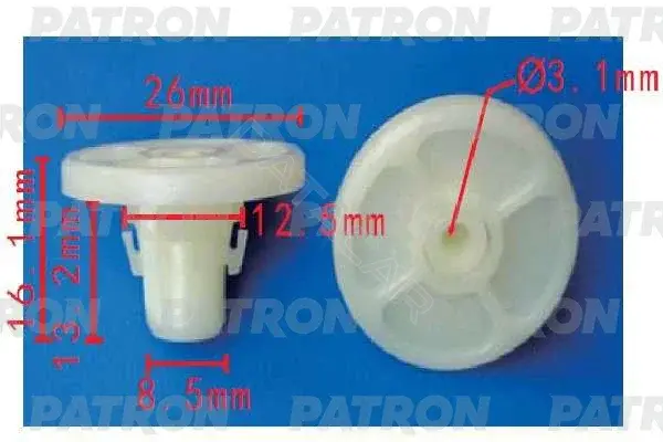 Клипсы, фиксаторы, зажимы PATRON P37-1519