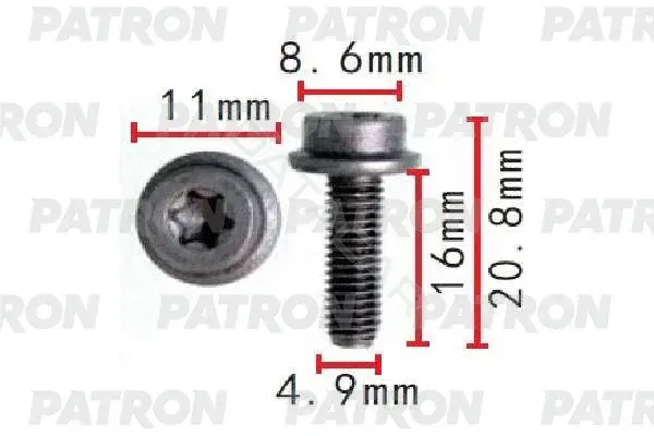 Клипсы, фиксаторы, зажимы PATRON P37-1523