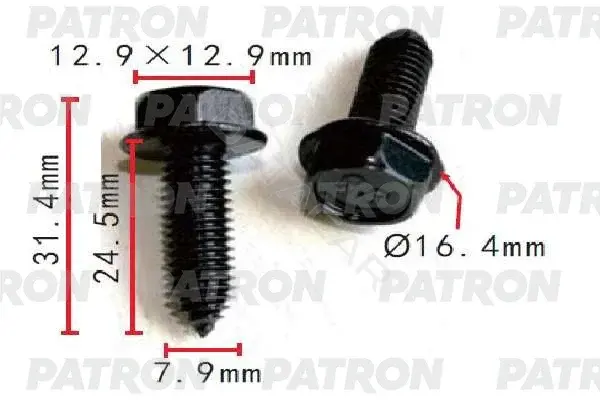 Клипсы, фиксаторы, зажимы PATRON P37-1543
