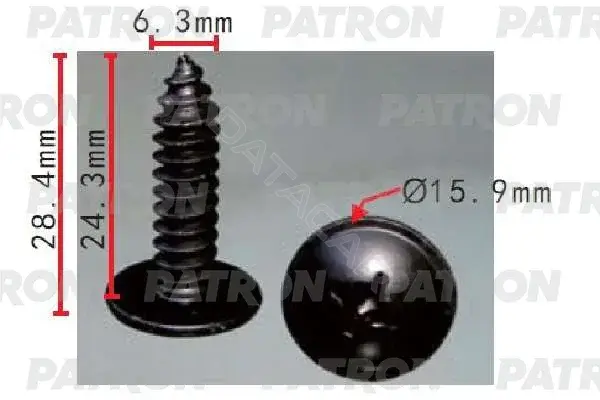 Клипсы, фиксаторы, зажимы PATRON P37-1547