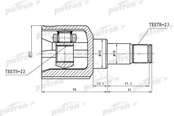 Шрус PATRON PCV3085
