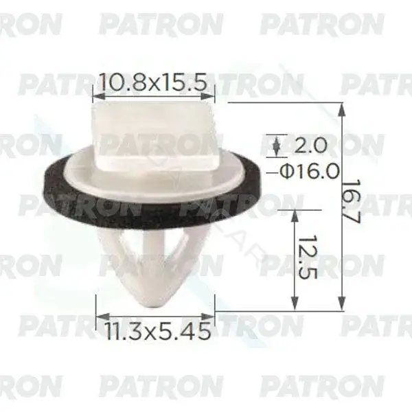Клипсы, фиксаторы, зажимы PATRON P37-0050A
