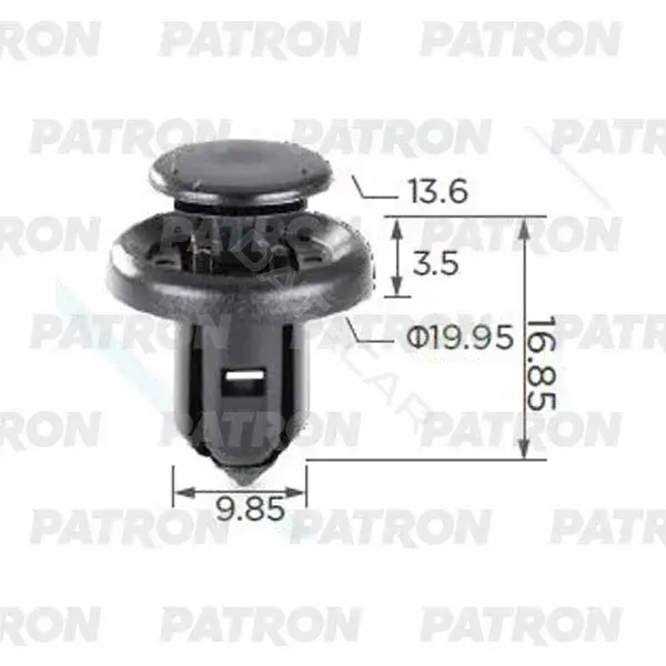 Клипсы, фиксаторы, зажимы PATRON P37-0105A
