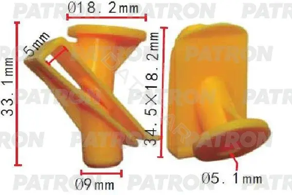 Клипсы, фиксаторы, зажимы PATRON P37-1573