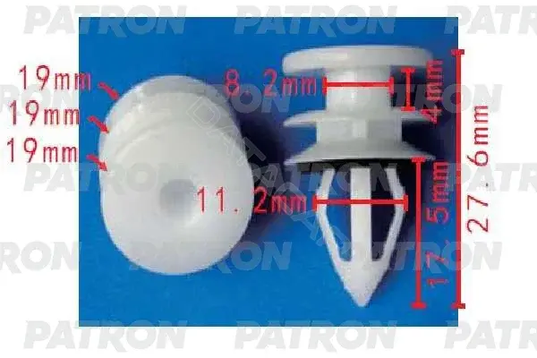 Клипсы, фиксаторы, зажимы PATRON P37-1581