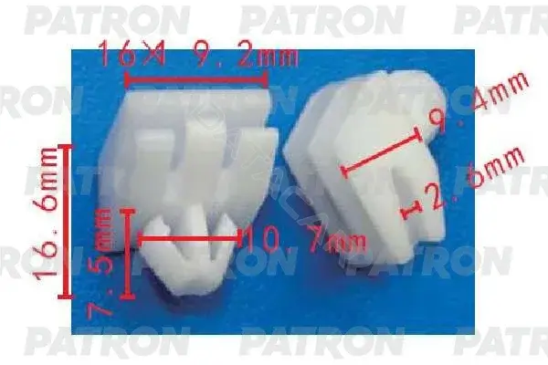 Клипсы, фиксаторы, зажимы PATRON P37-1588