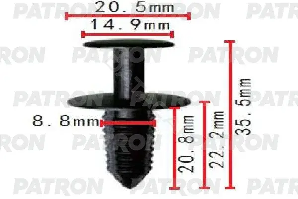Клипсы, фиксаторы, зажимы PATRON P37-1594