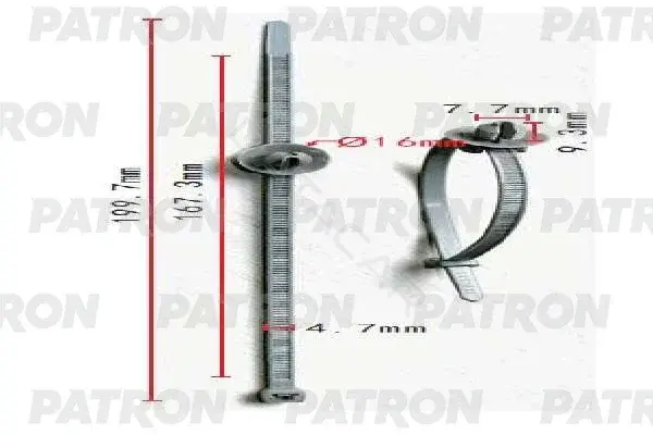 Клипсы, фиксаторы, зажимы PATRON P37-1607