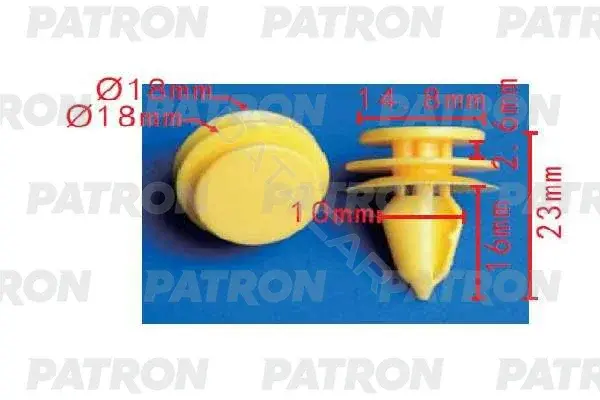 Клипсы, фиксаторы, зажимы PATRON P37-1608