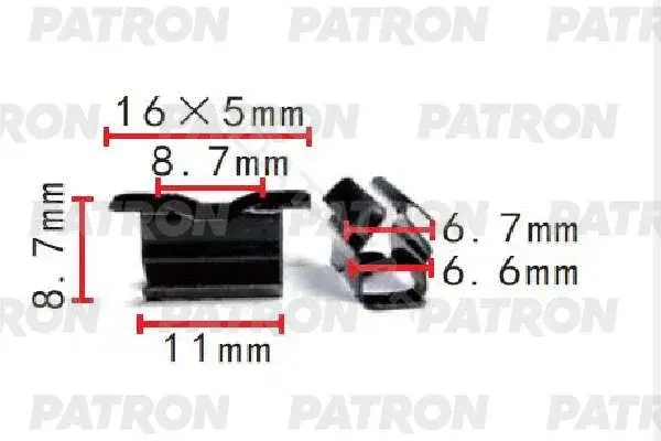 Клипсы, фиксаторы, зажимы PATRON P37-1611
