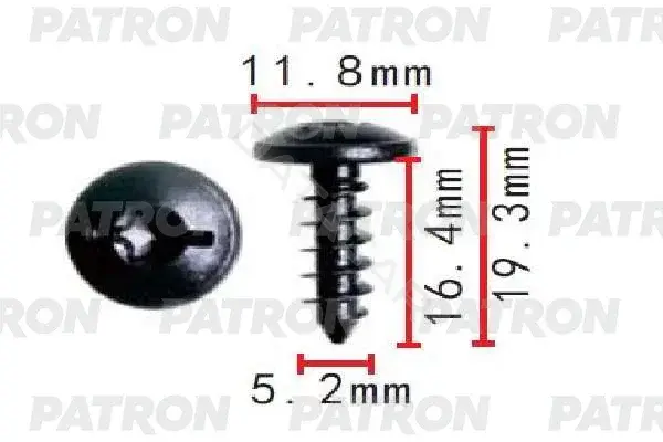 Клипсы, фиксаторы, зажимы PATRON P37-1614