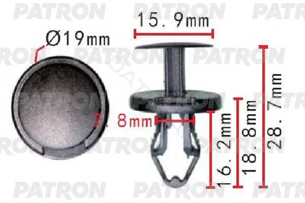 Клипсы, фиксаторы, зажимы PATRON P37-1620