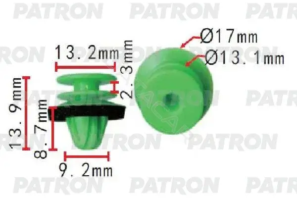 Клипсы, фиксаторы, зажимы PATRON P37-1623