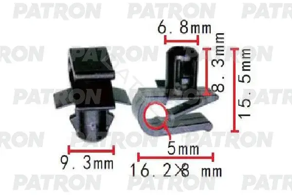 Клипсы, фиксаторы, зажимы PATRON P37-1625