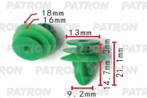 Клипсы, фиксаторы, зажимы PATRON P37-1656