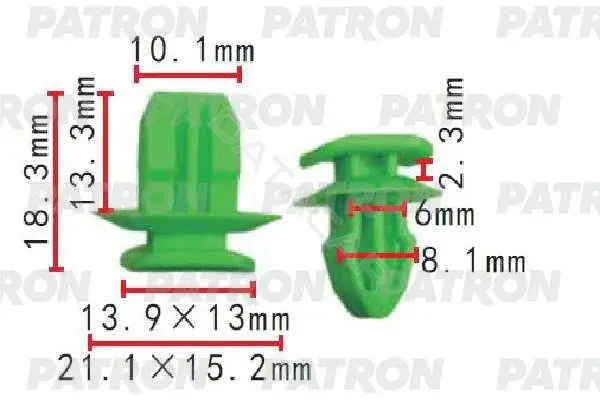 Клипсы, фиксаторы, зажимы PATRON P37-1661