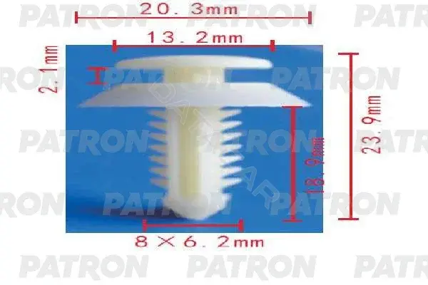 Клипсы, фиксаторы, зажимы PATRON P37-1733