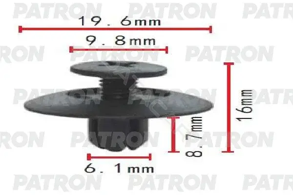 Клипсы, фиксаторы, зажимы PATRON P37-1735
