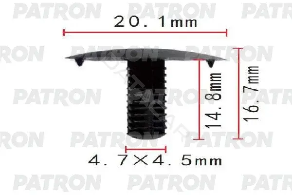 Клипсы, фиксаторы, зажимы PATRON P37-1743