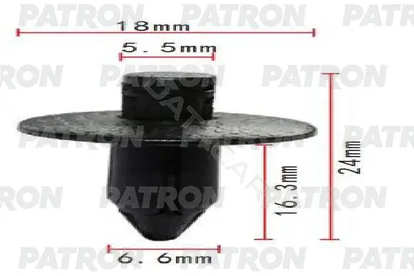 Клипсы, фиксаторы, зажимы PATRON P37-1745