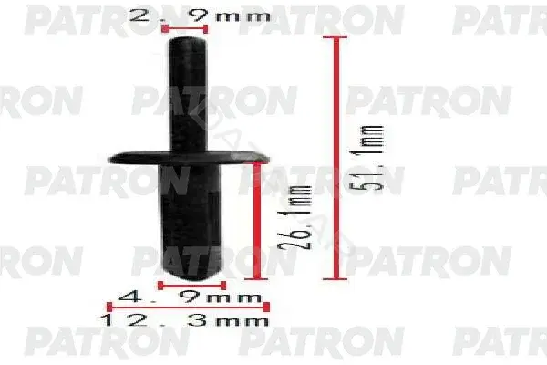 Клипсы, фиксаторы, зажимы PATRON P37-1752