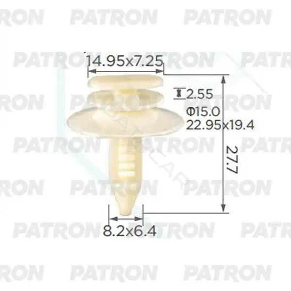 Клипсы, фиксаторы, зажимы PATRON P37-1753