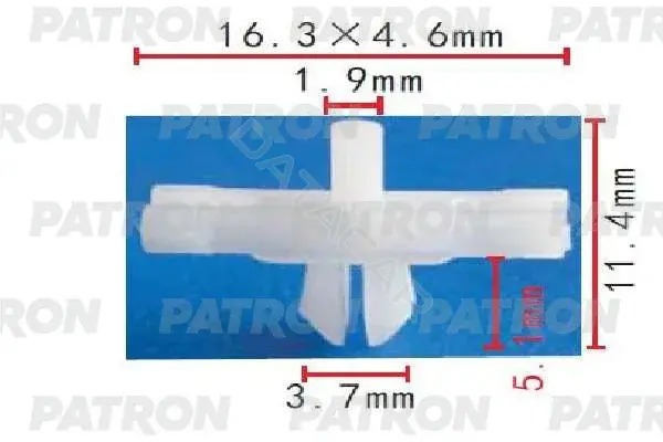 Клипсы, фиксаторы, зажимы PATRON P37-1764