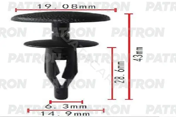 Клипсы, фиксаторы, зажимы PATRON P37-1775