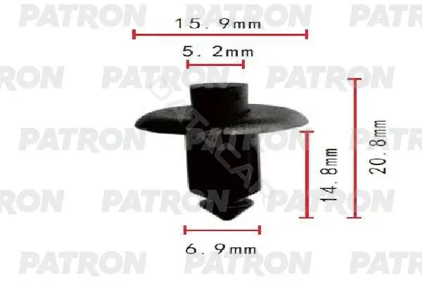 Клипсы, фиксаторы, зажимы PATRON P37-1790