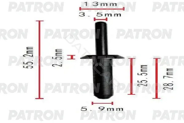Клипсы, фиксаторы, зажимы PATRON P37-1829