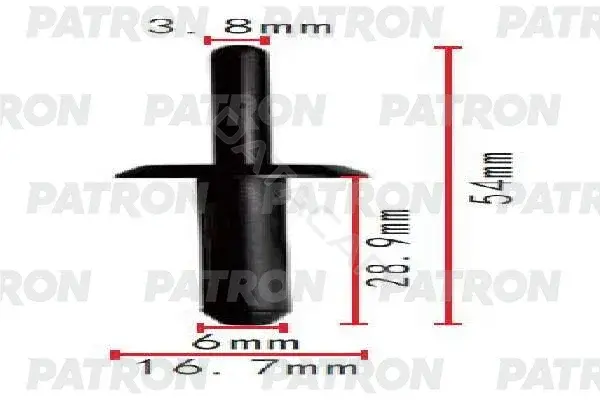 Клипсы, фиксаторы, зажимы PATRON P37-1837