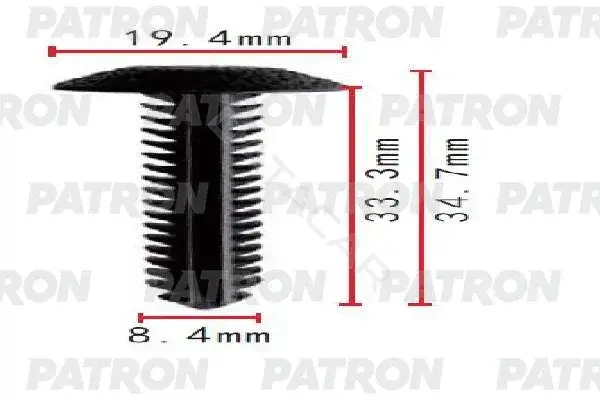 Клипсы, фиксаторы, зажимы PATRON P37-1838