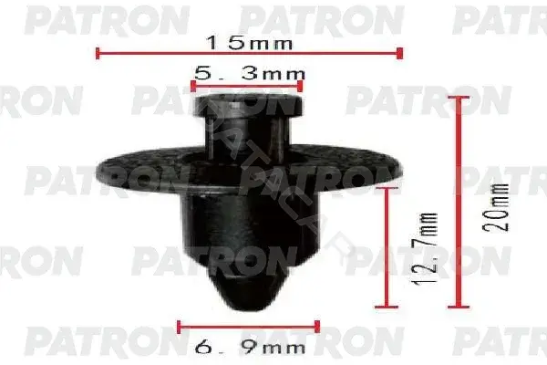 Клипсы, фиксаторы, зажимы PATRON P37-1862