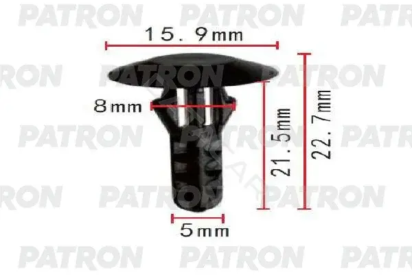 Клипсы, фиксаторы, зажимы PATRON P37-1881