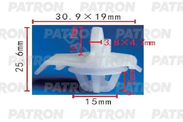 Клипсы, фиксаторы, зажимы PATRON P37-1923