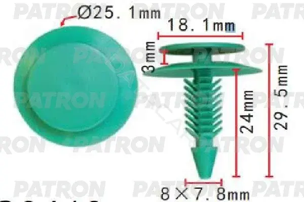 Клипсы, фиксаторы, зажимы PATRON P37-2013