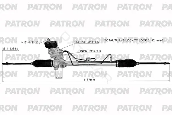 Рулевая рейка PATRON PSG1056