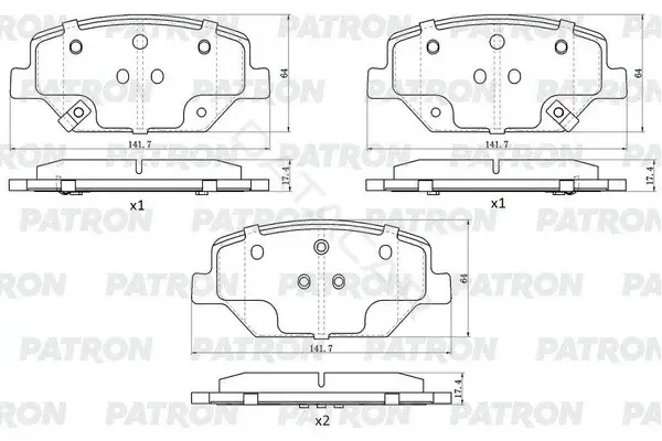Тормозные колодки PATRON PBP274