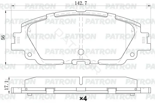 Тормозные колодки PATRON PBP280